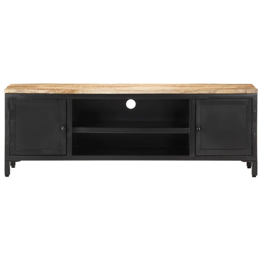 TV-Schrank 120x30x40 cm Raues Mango-Massivholz