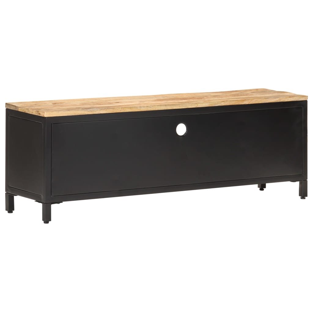 TV-Schrank 120x30x40 cm Raues Mango-Massivholz