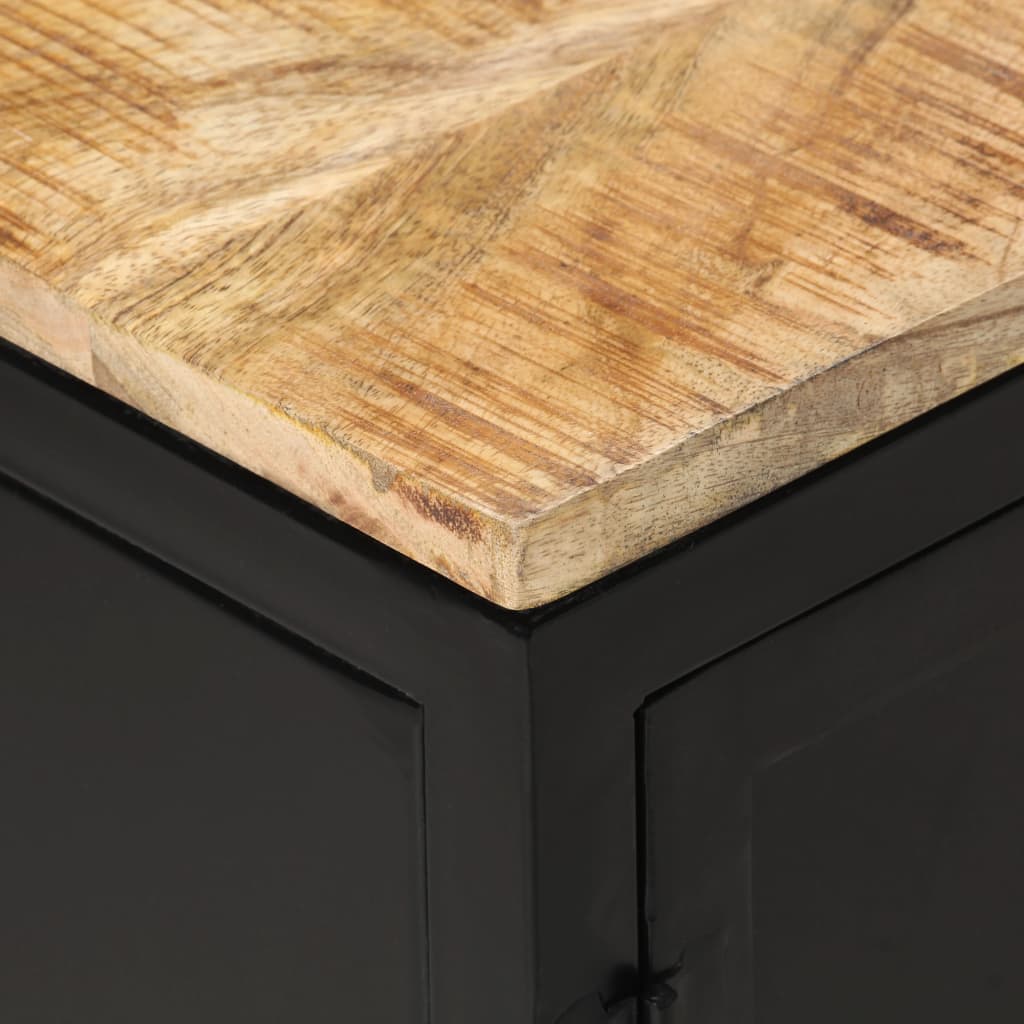 TV-Schrank 120x30x40 cm Raues Mango-Massivholz