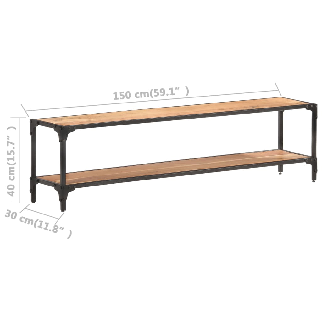 TV-Schrank 150x30x40 cm Akazie Massivholz