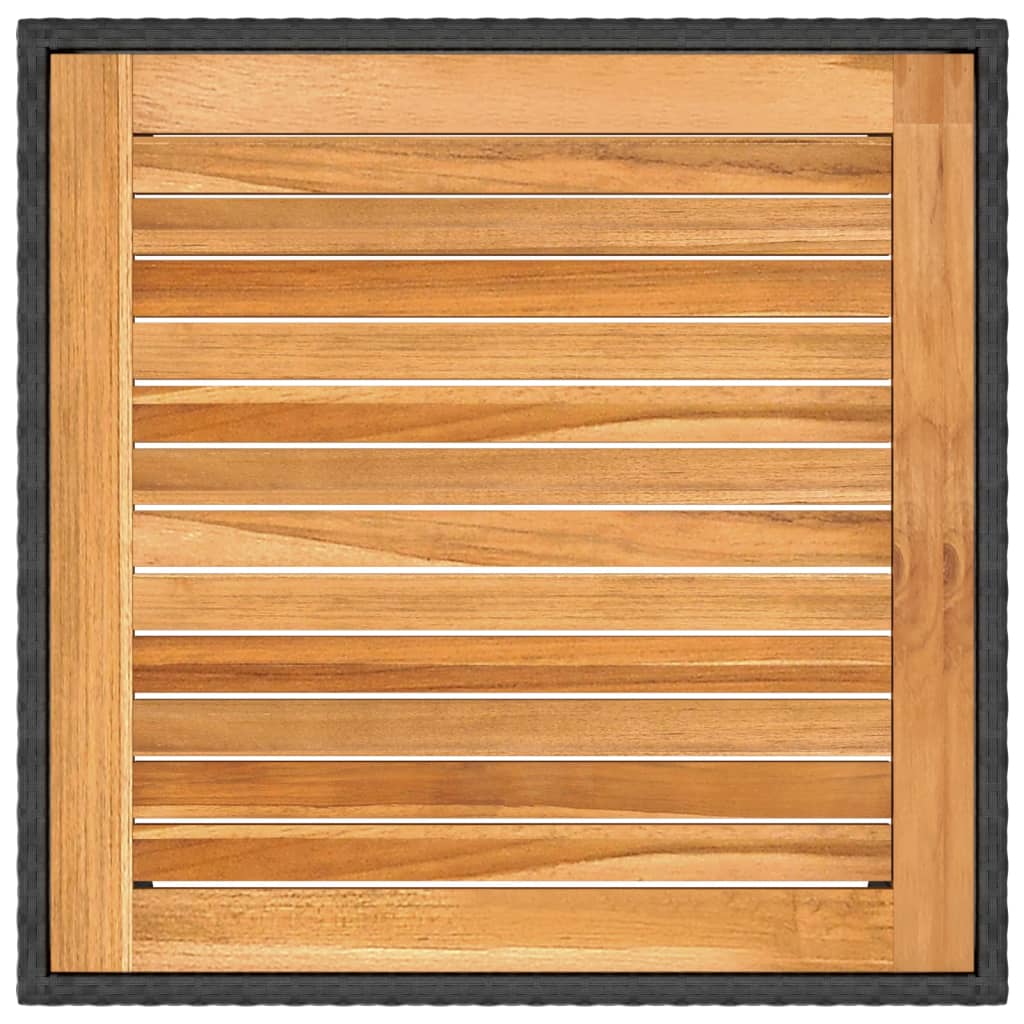 Gartentisch Schwarz 90x90x75 cm Poly Rattan