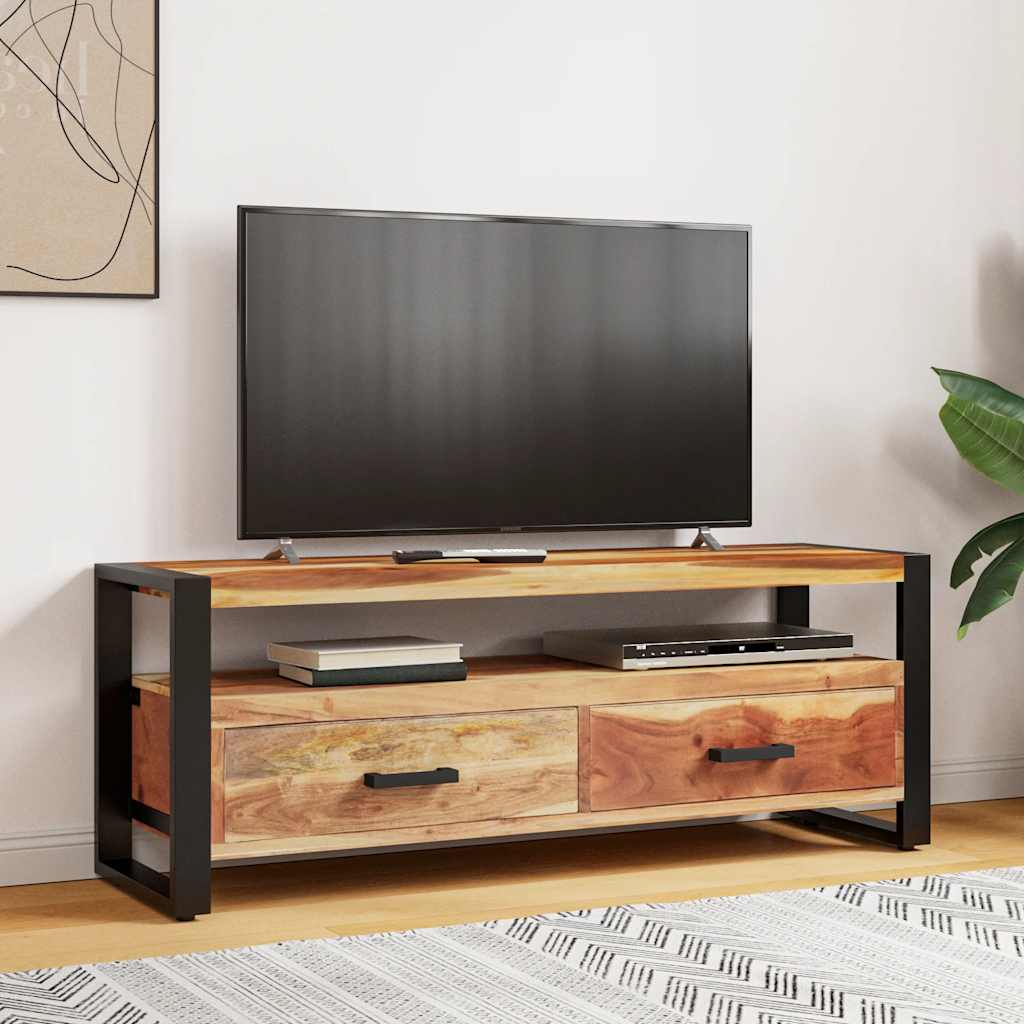 TV-Schrank 120x35x45 cm Massivholz Honigfarben