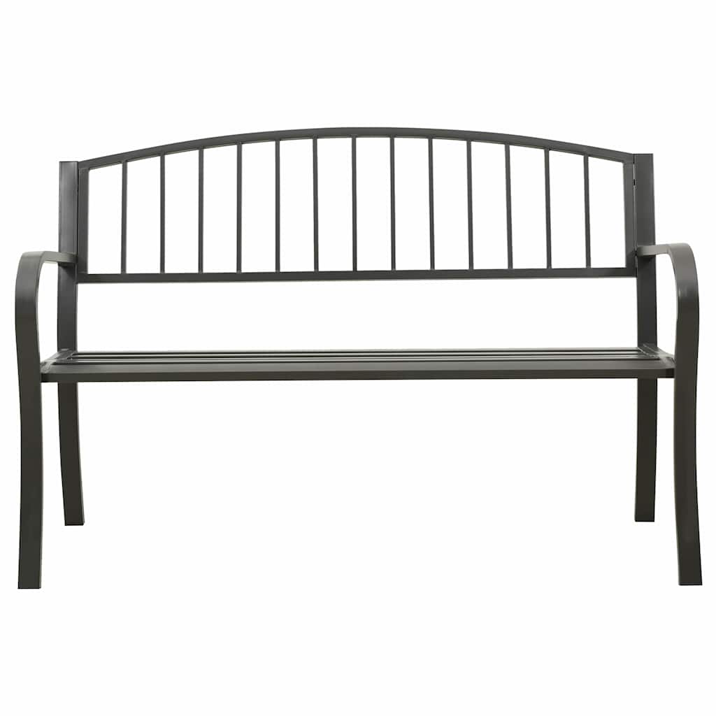 Gartenbank 125 cm Stahl Grau