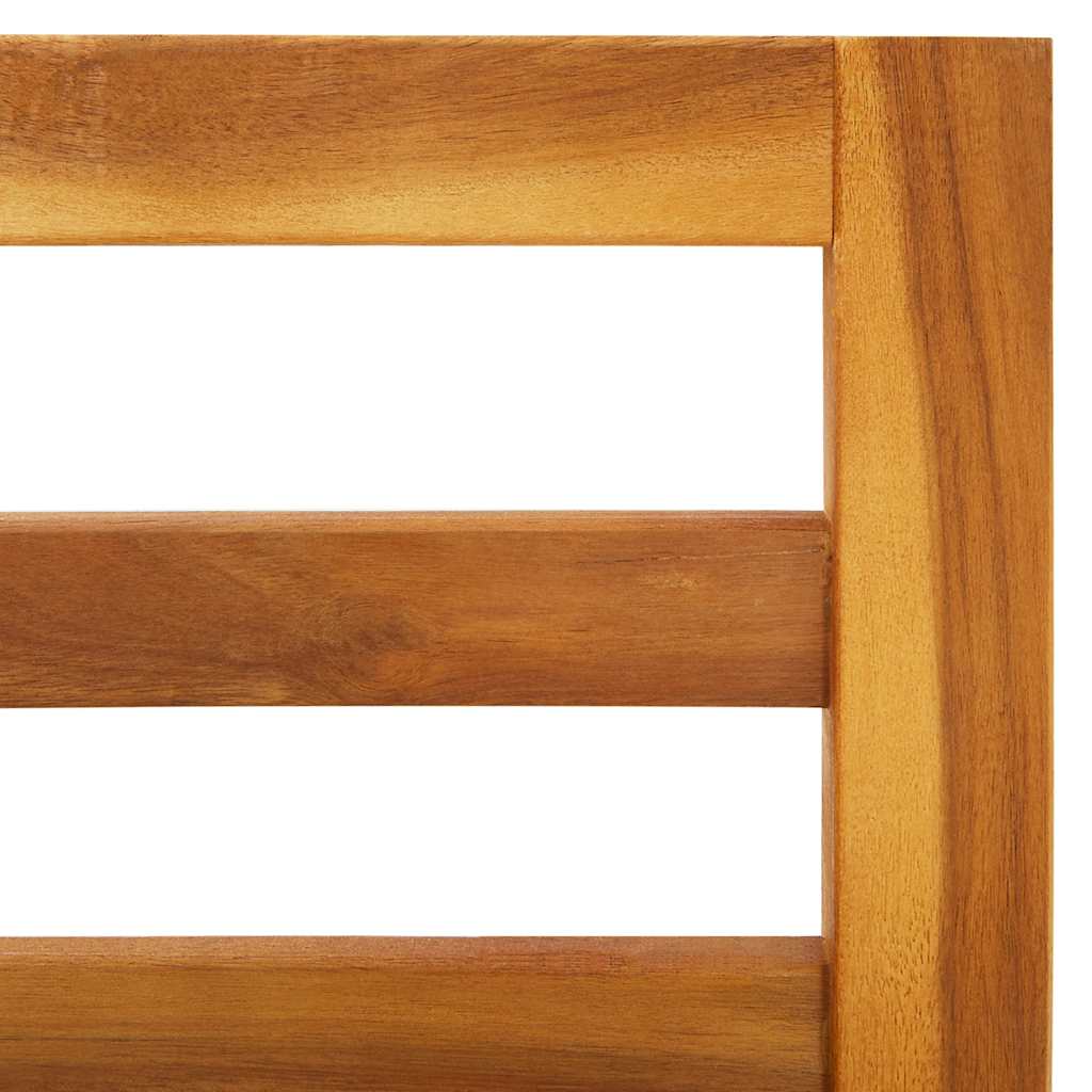 2-tlg. Sofa-Set mit cremeweißen Kissen Akazie Massivholz