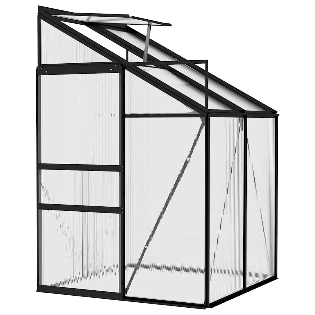 Gewächshaus Anthrazit Aluminium 2,59 m³