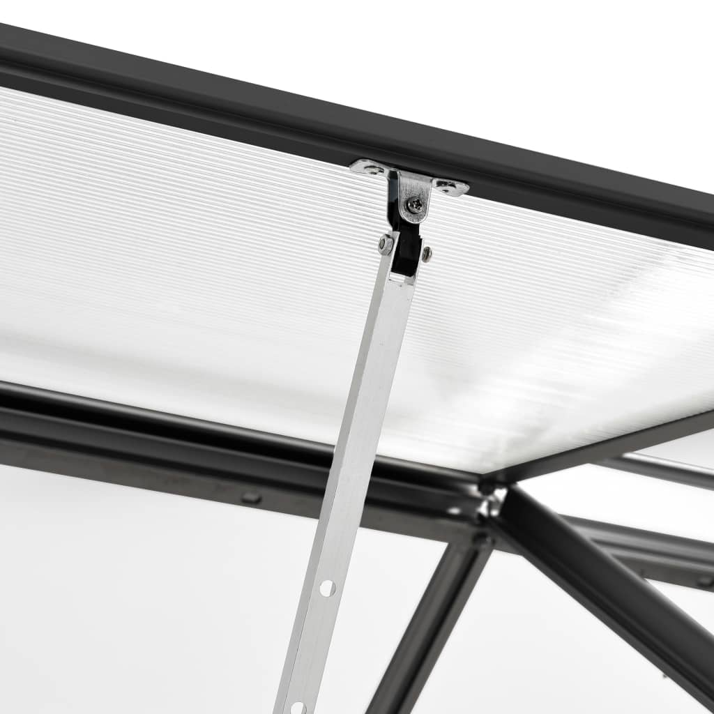 Anlehngewächshaus Anthrazit Aluminium 3,97 m³