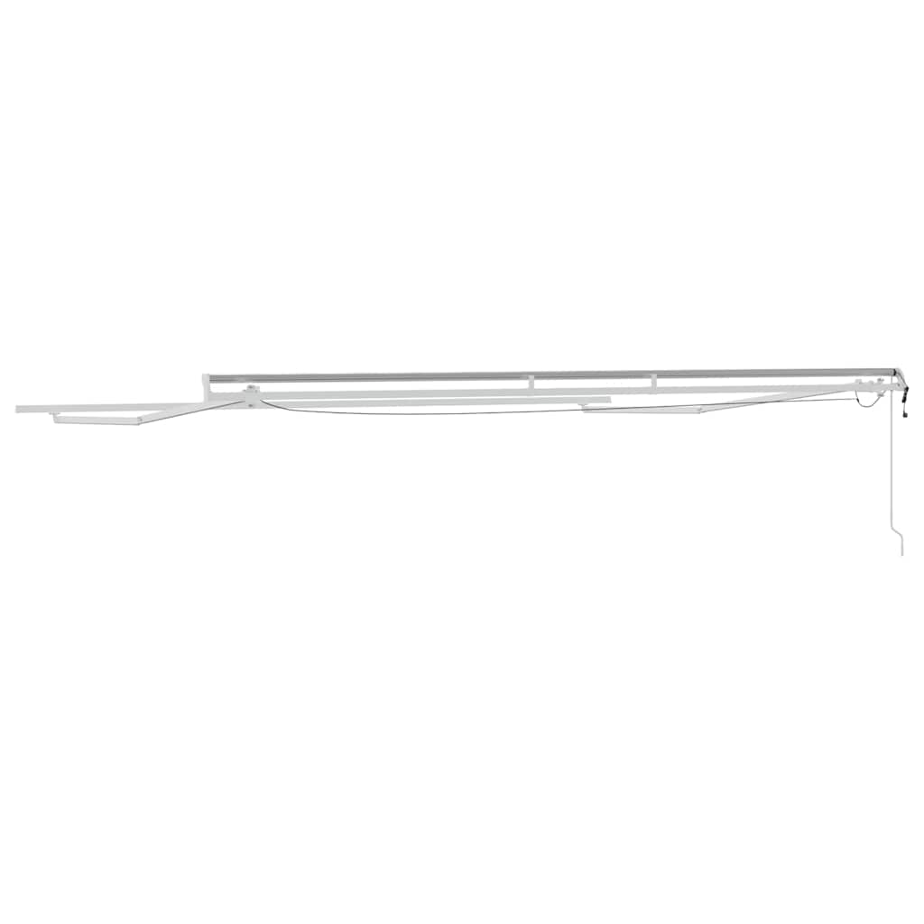 Markisenrahmen mit LED-Lichtleisten Weiß 400 x 300 cm Aluminium