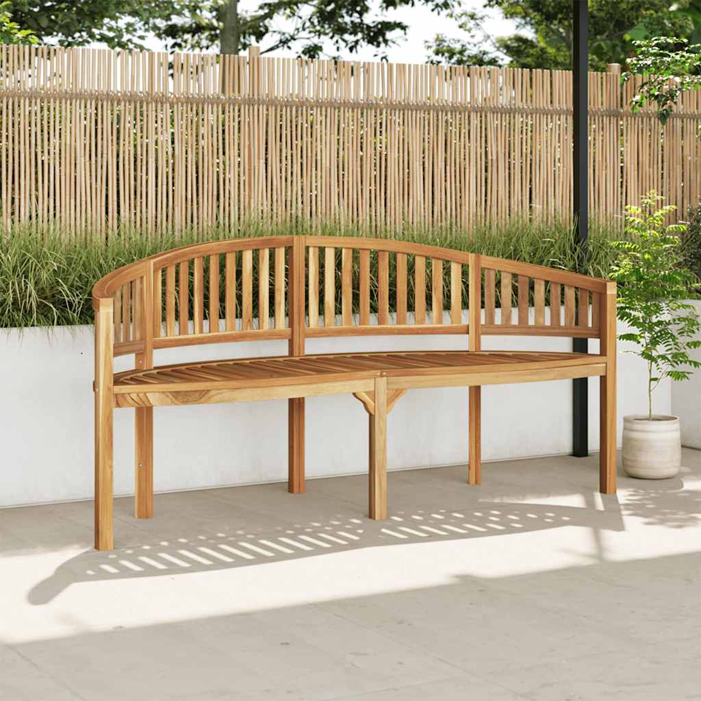 Bananenbank 180 cm Massivholz Teak