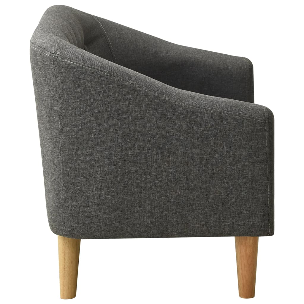 Kindersofa Grau Stoff