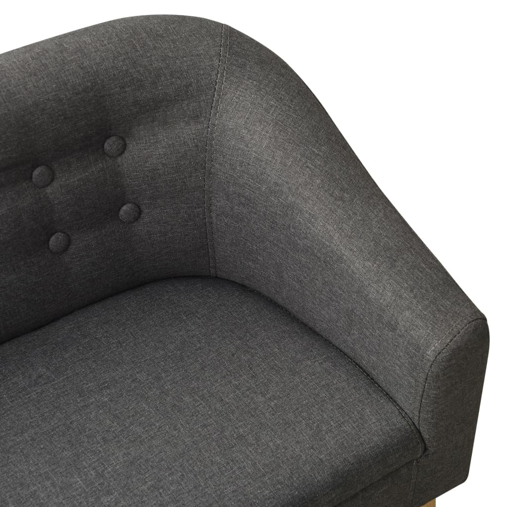 Kindersofa Grau Stoff