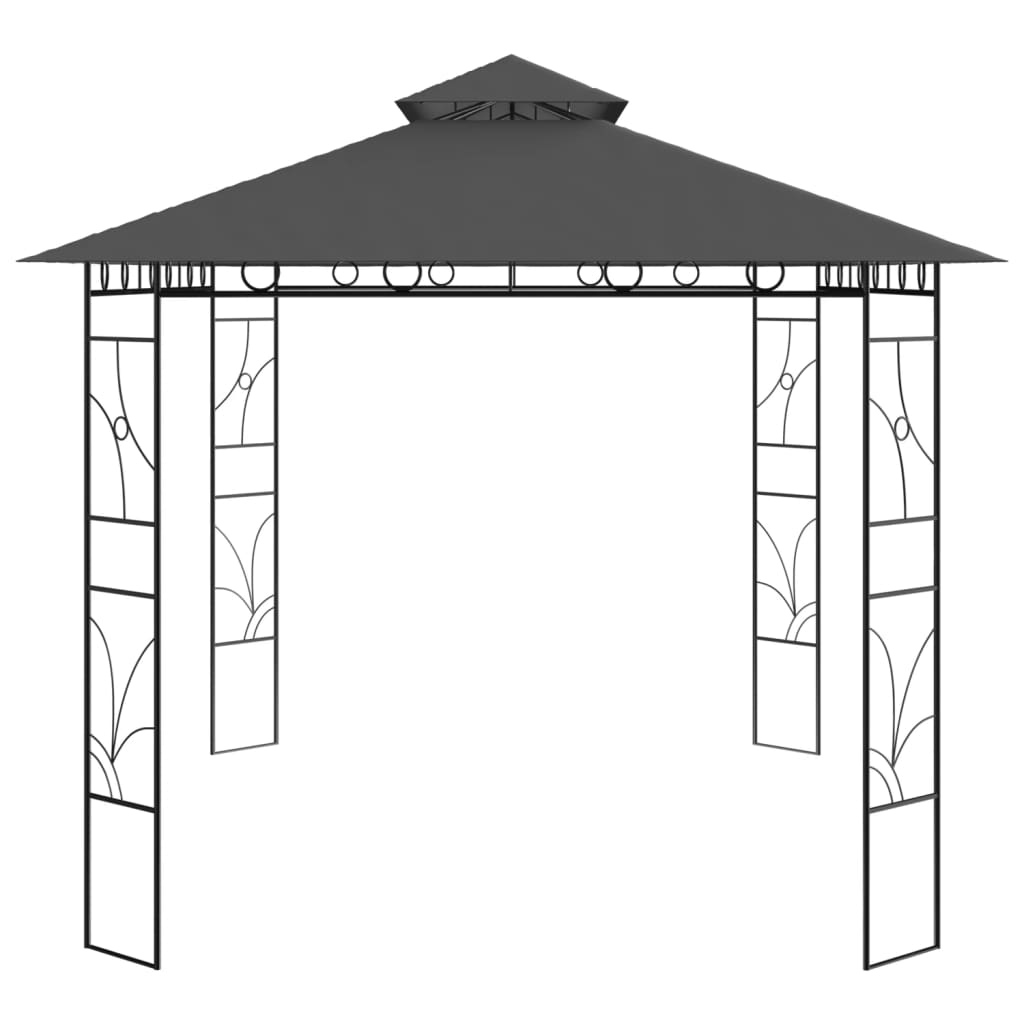 Pavillon 4x3x2,7 m Anthrazit 160 g/m²