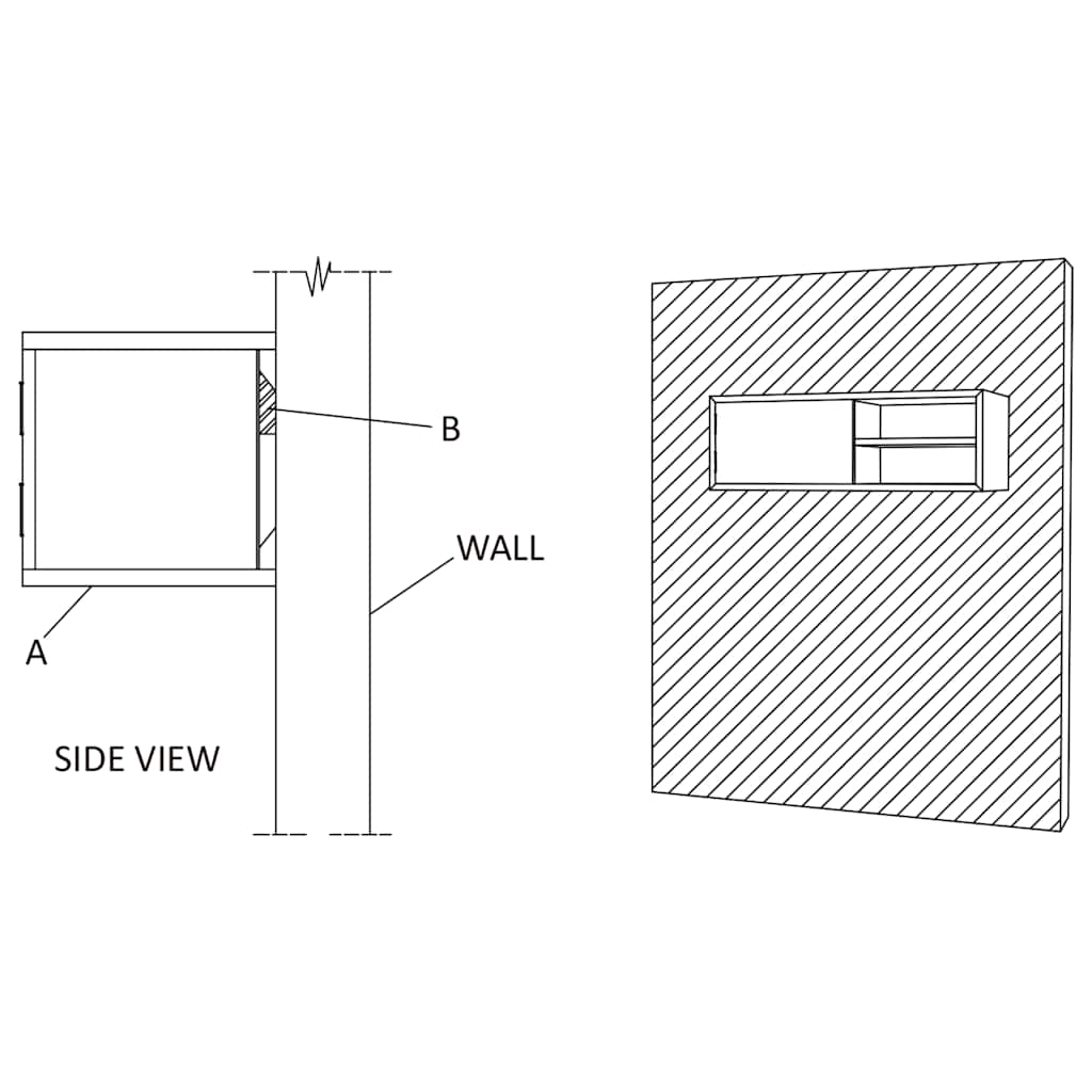 TV-Wandschrank 180x30x30 cm Teak Massivholz