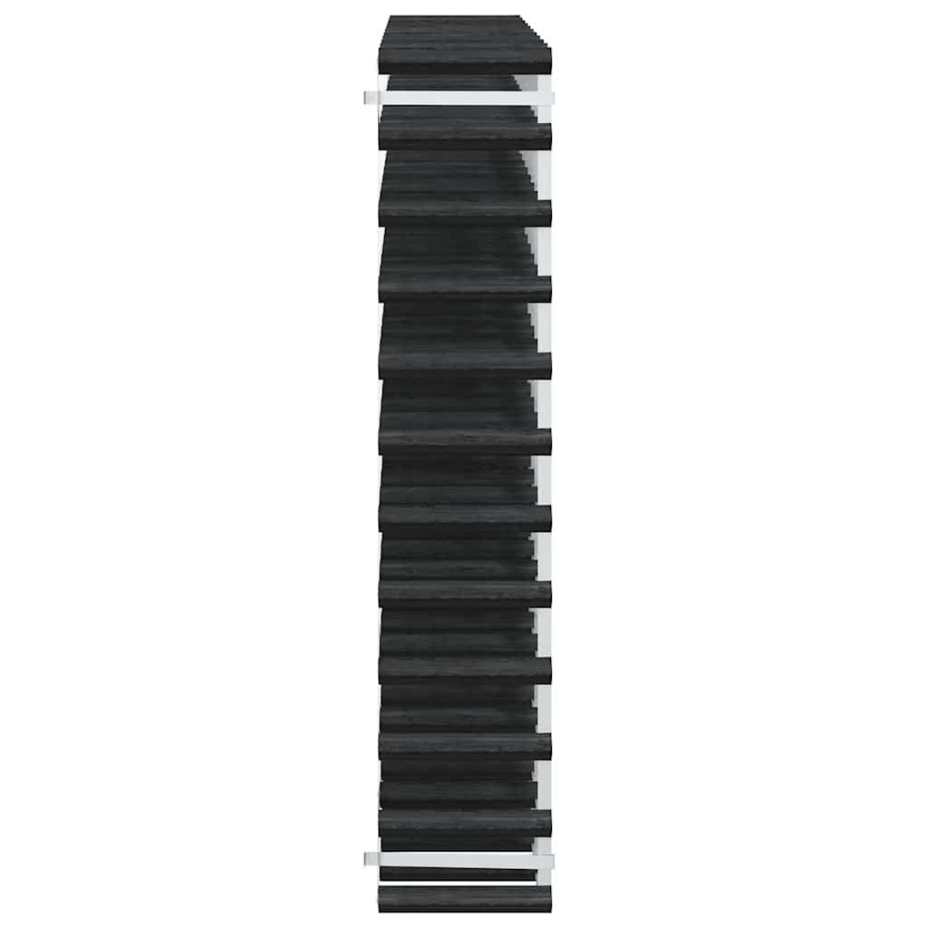 Weinregal für 120 Flaschen Schwarz Massivholz Kiefer