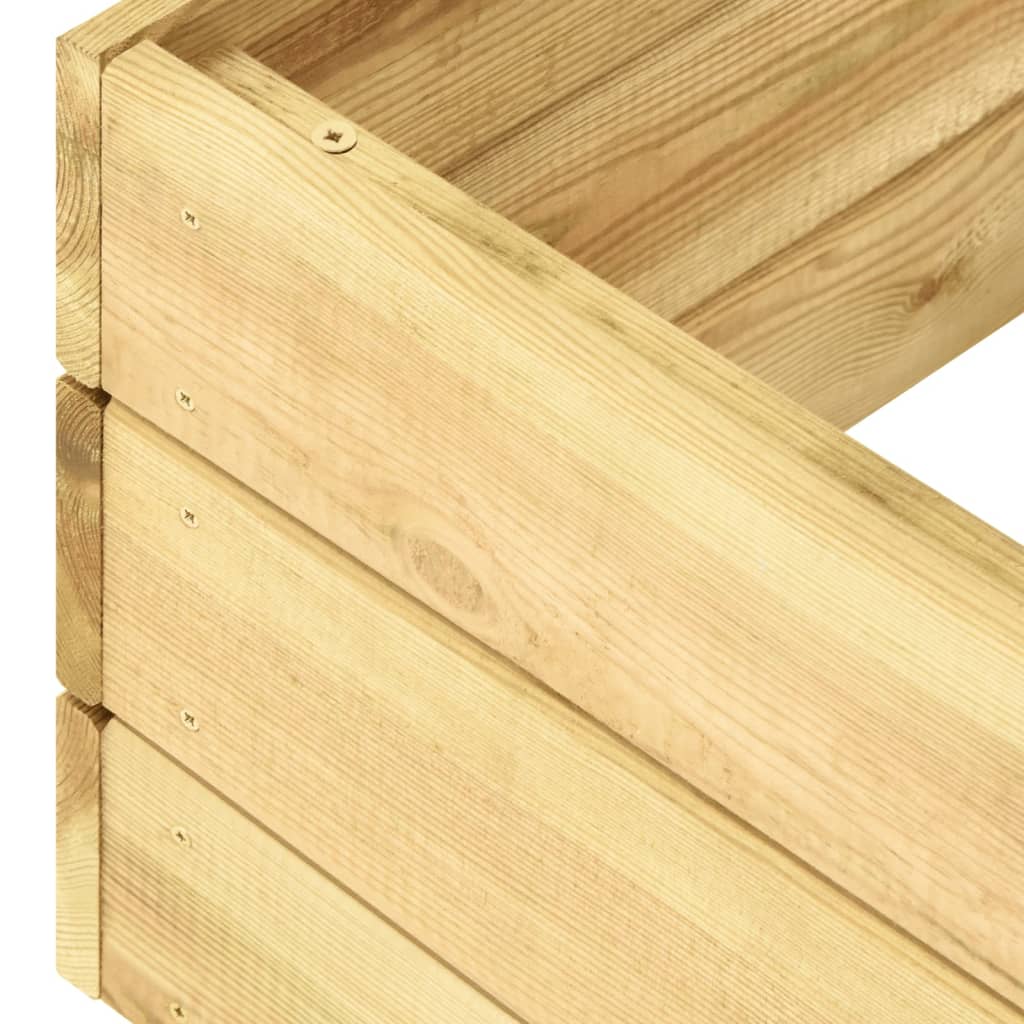 Sonnenliege mit Tisch Grün Imprägniertes Kiefernholz