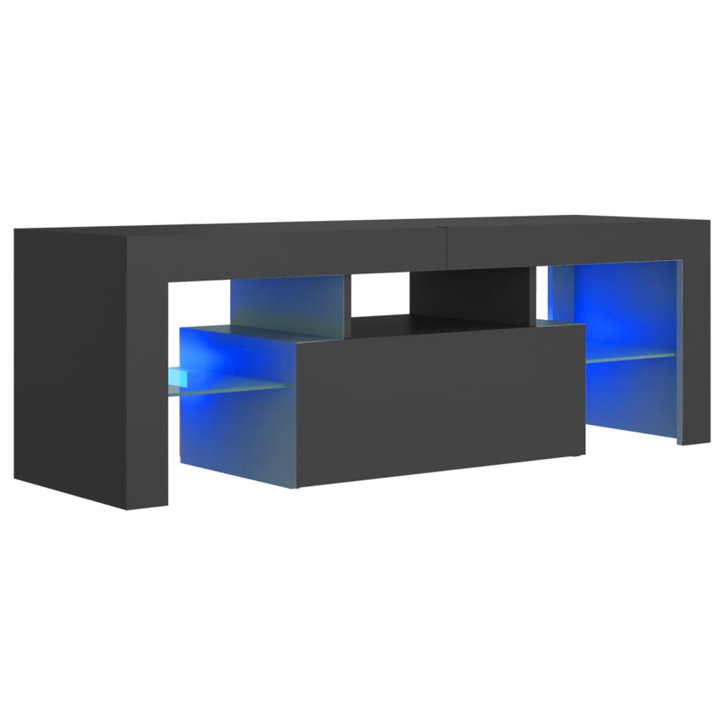 TV-Schrank mit LED-Leuchten Grau 120x35x40 cm
