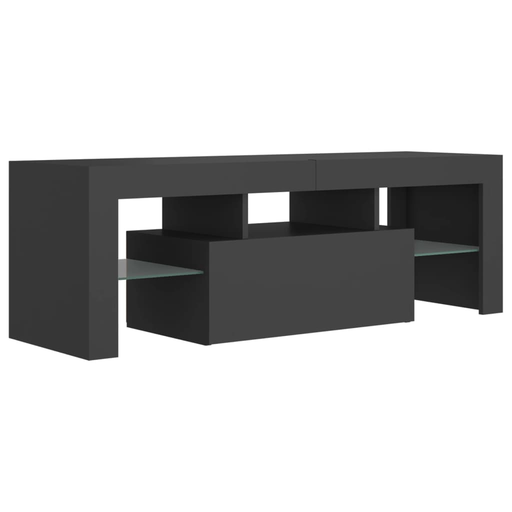 TV-Schrank mit LED-Leuchten Grau 120x35x40 cm