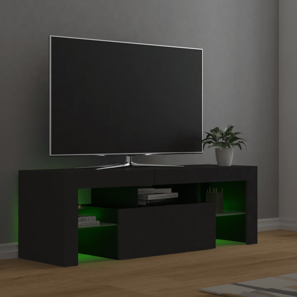 TV-Schrank mit LED-Leuchten Grau 120x35x40 cm