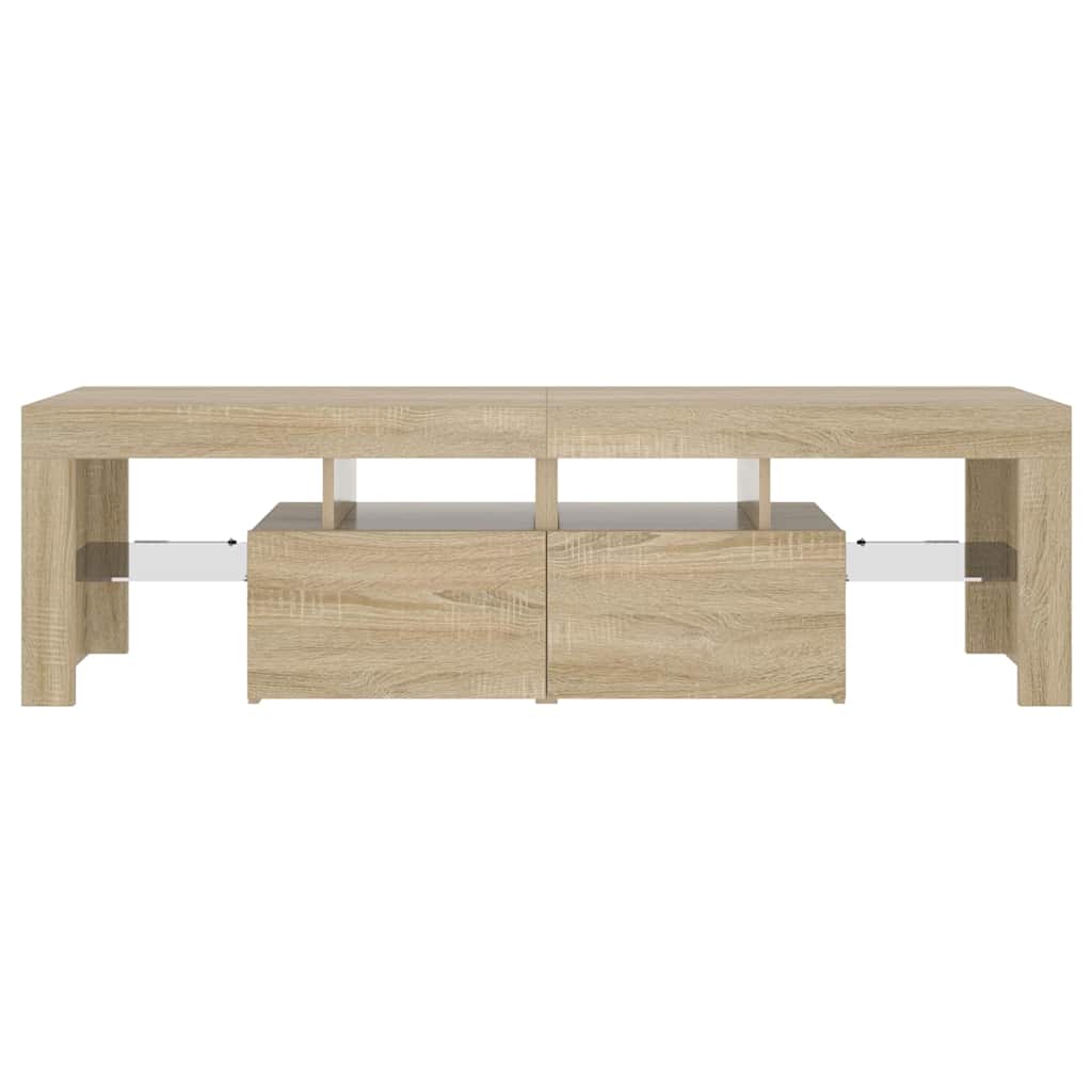TV-Schrank mit LED-Beleuchtung Sonoma-Eiche 140x36,5x40 cm
