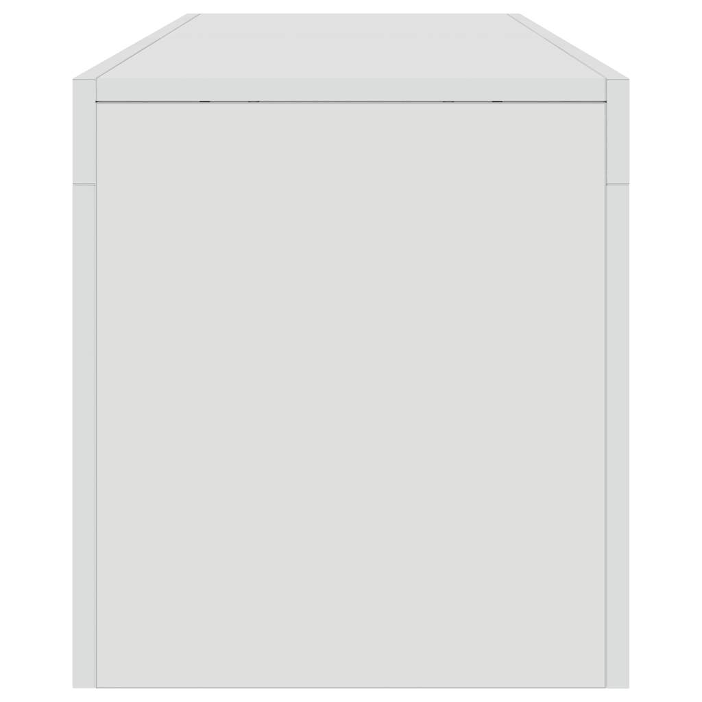 TV-Schrank mit LED-Beleuchtung Hochglanz-Weiß 140x36,5x40 cm