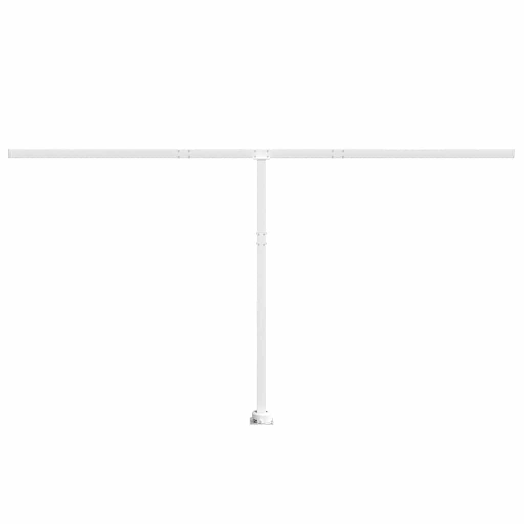 Stützen für Markisen Weiß 450x245 cm Eisen