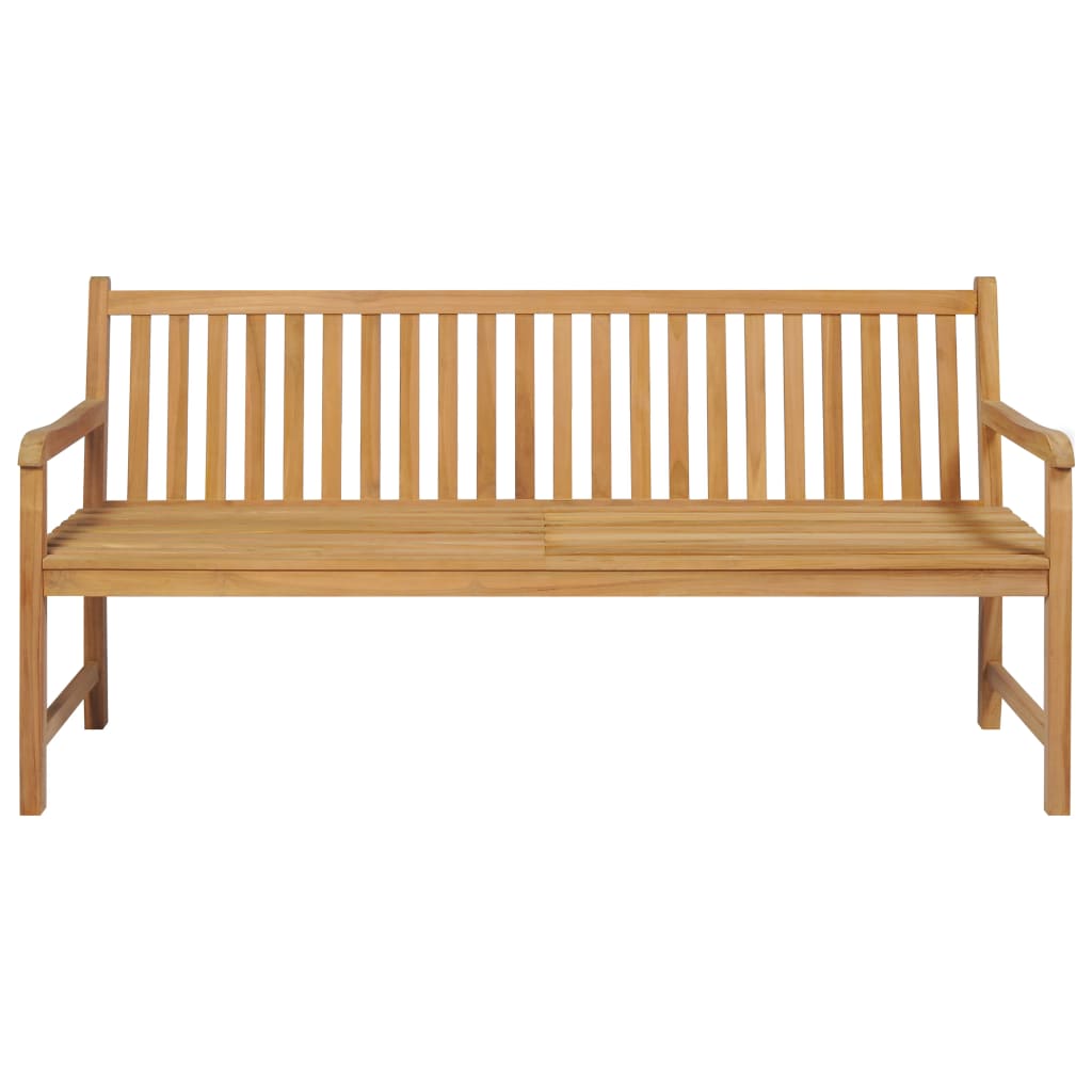 Gartenbank 175 cm Massivholz Teak