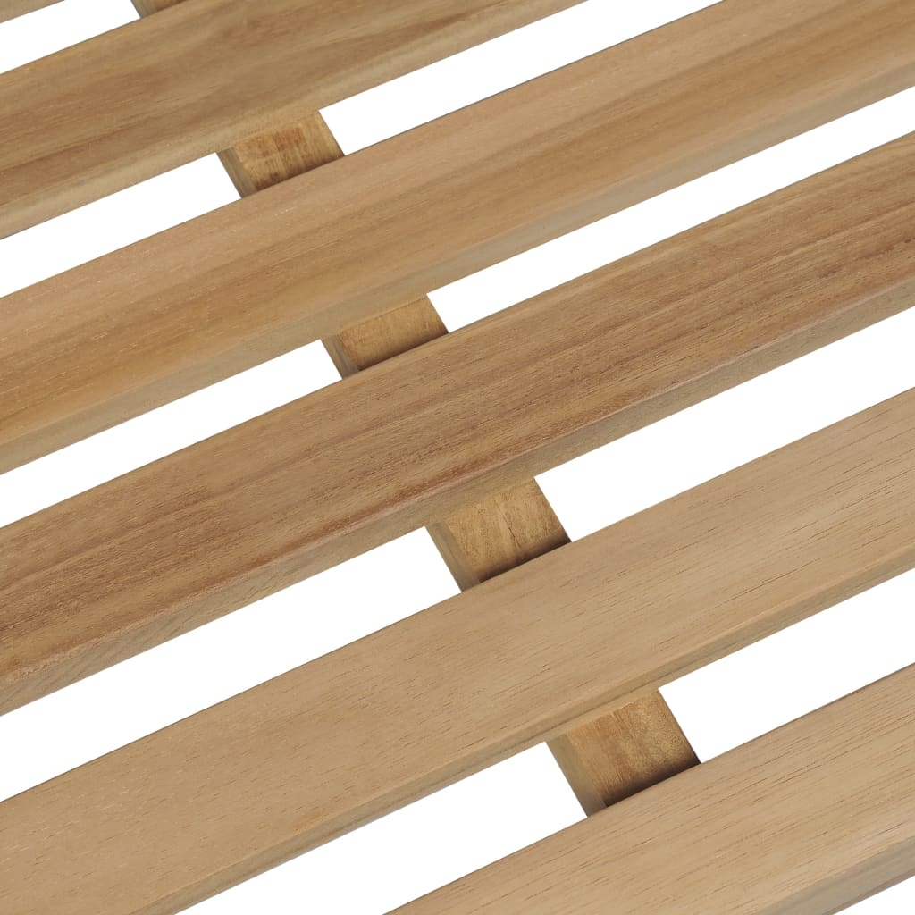 Gartenbank mit Roter Auflage 175 cm Massivholz Teak
