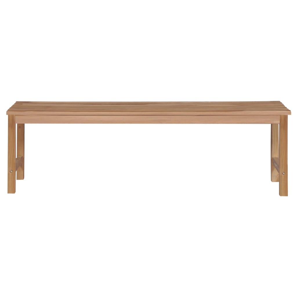 Gartenbank mit Anthrazit Auflage 150 cm Massivholz Teak