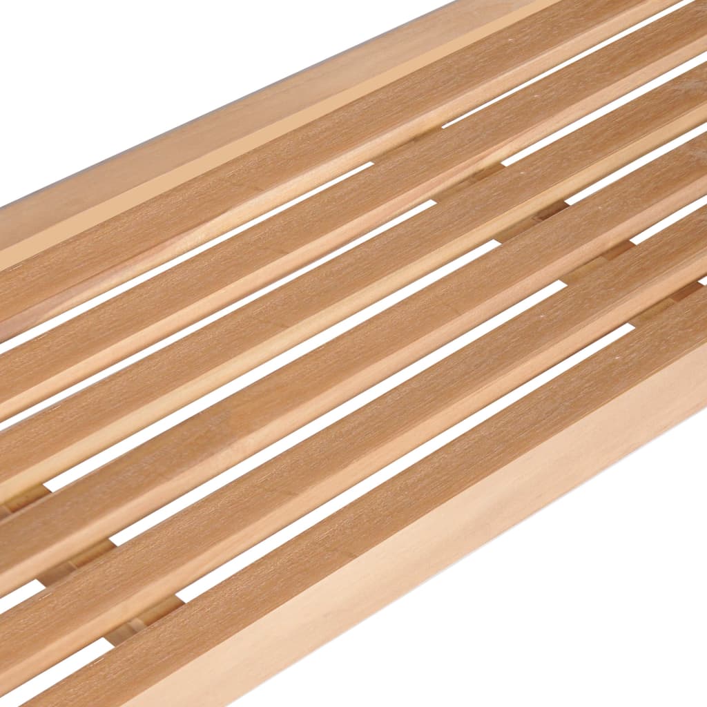 Gartenbank mit Grauer Auflage 150 cm Massivholz Teak