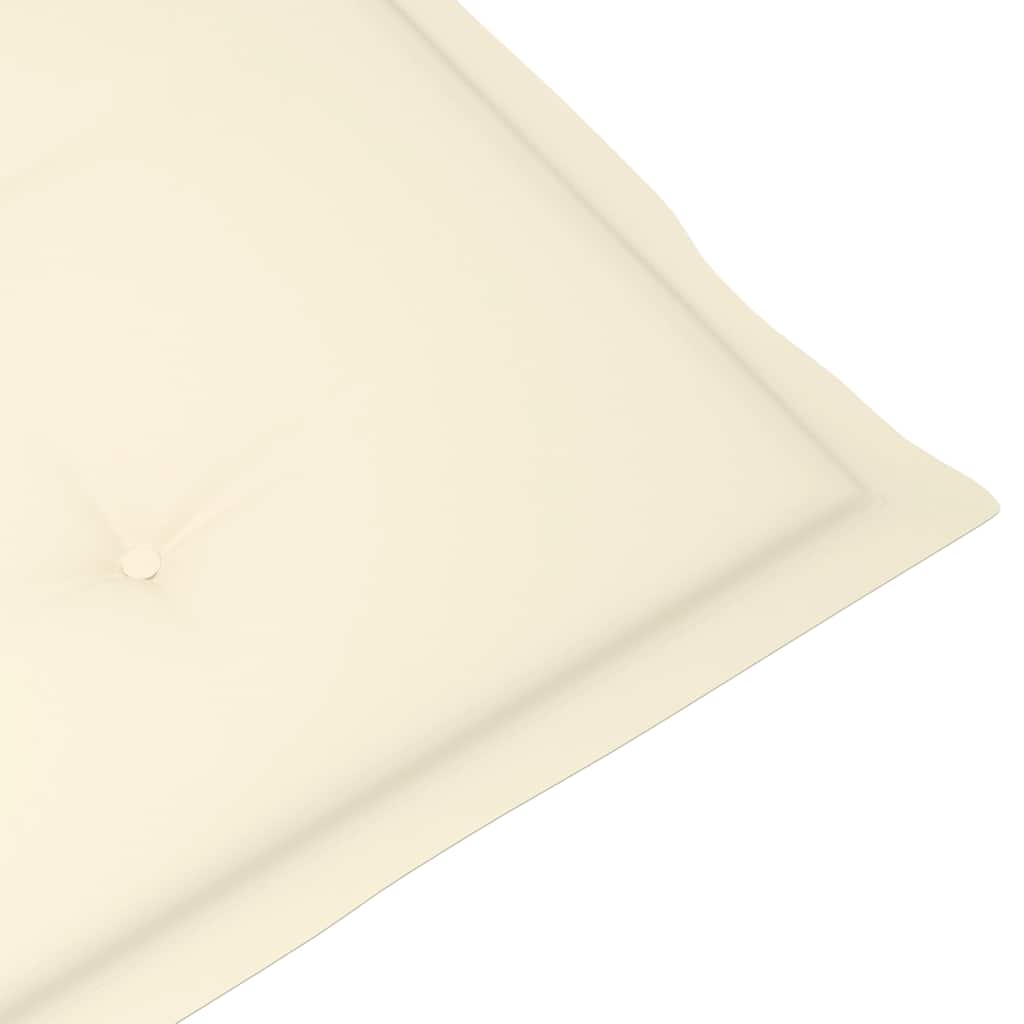 Liegestuhl mit Fußstütze und Auflage Massivholz Akazie