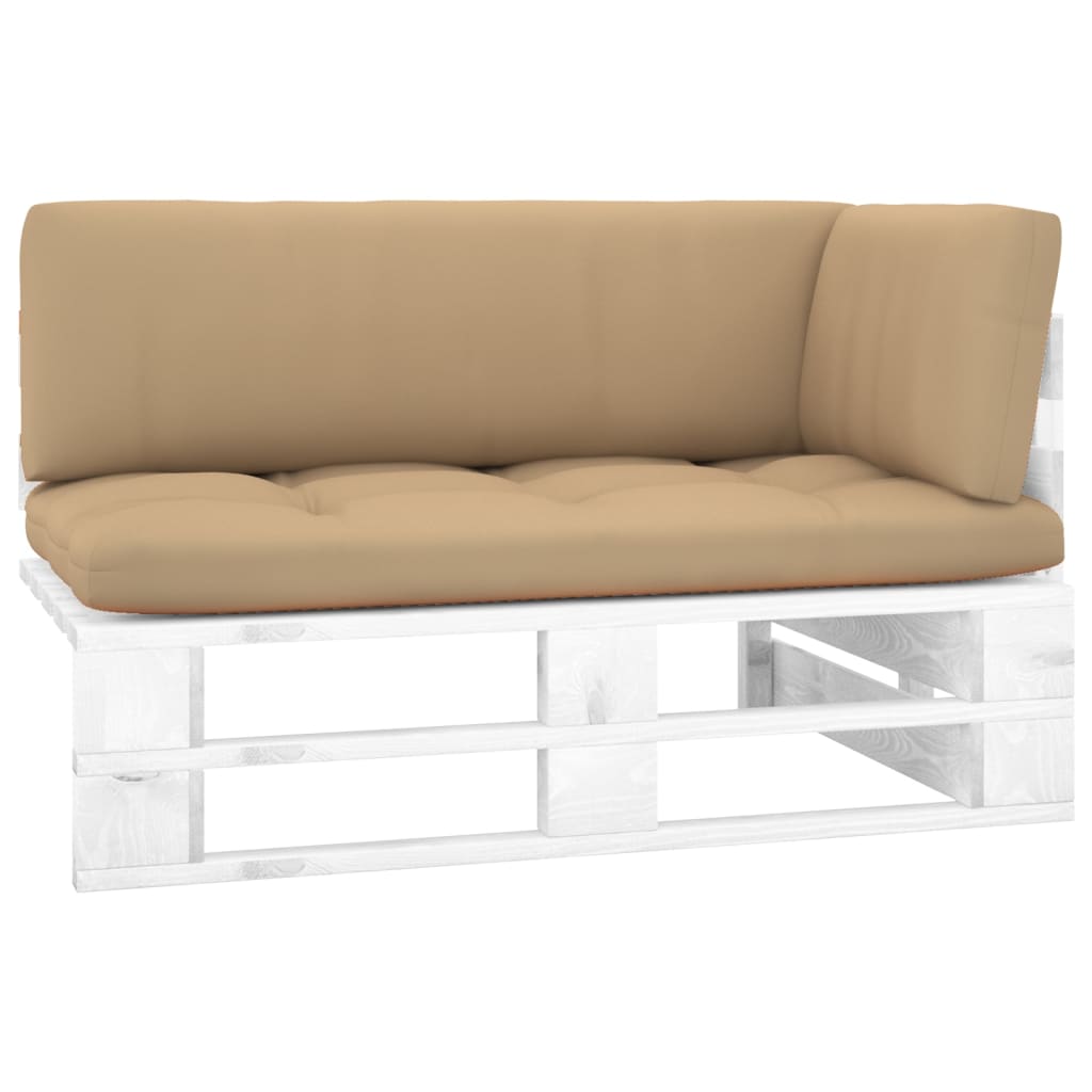 Outdoor-Ecksofa Paletten Kiefernholz Imprägniert Weiß