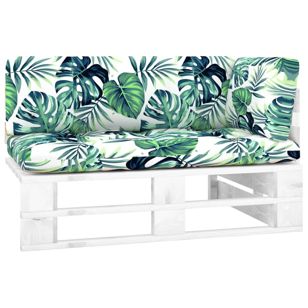 Outdoor-Ecksofa Paletten Kiefernholz Imprägniert Weiß