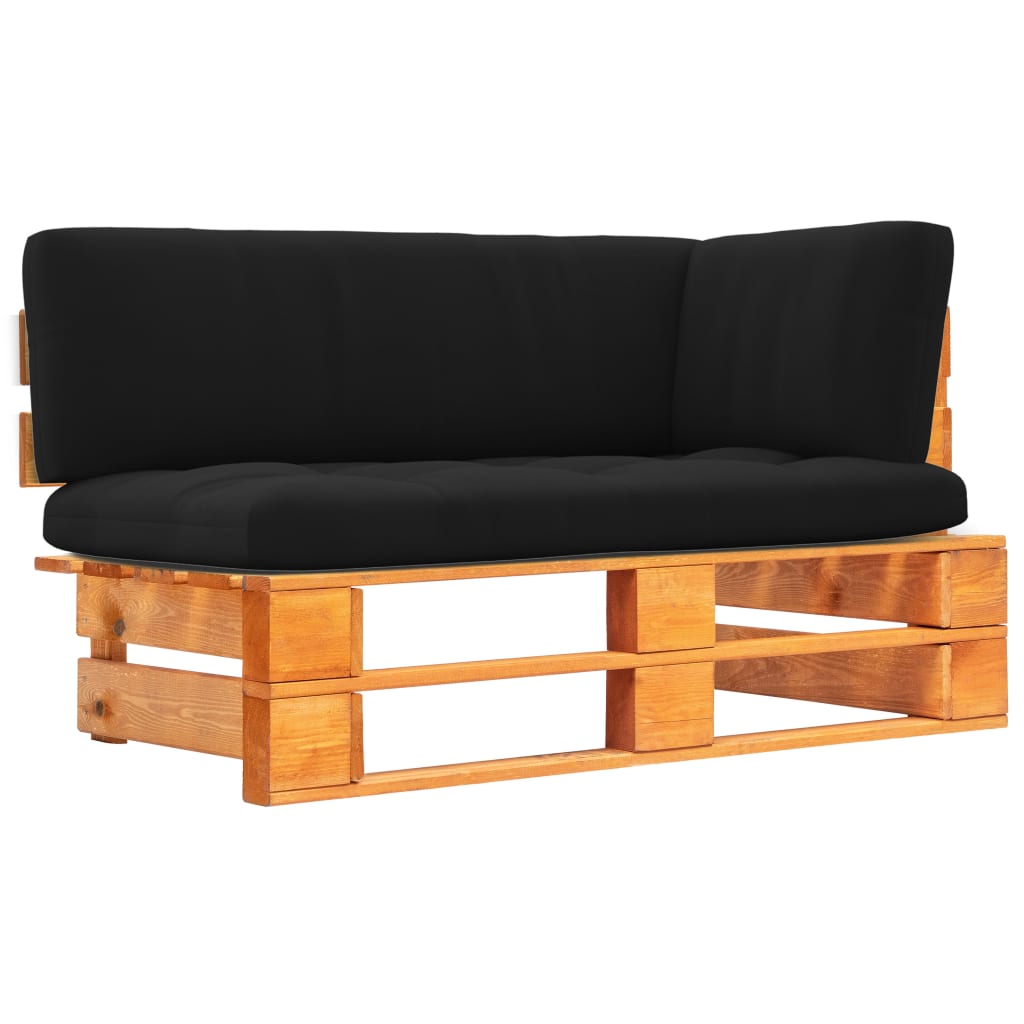 Garten-Ecksofa aus Paletten Honigbraun Kiefernholz Imprägniert