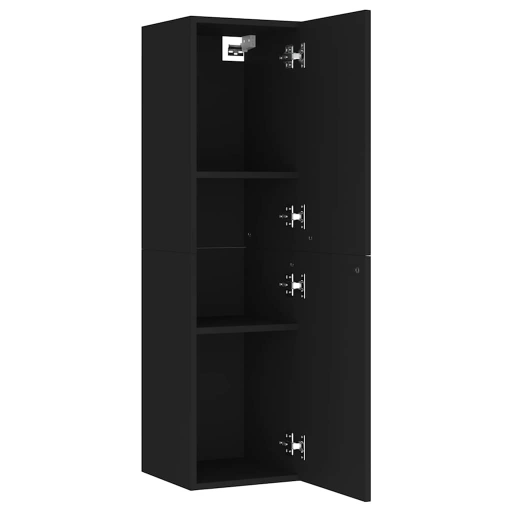 TV-Schränke 2 Stk. Schwarz 30,5x30x110 cm Holzwerkstoff