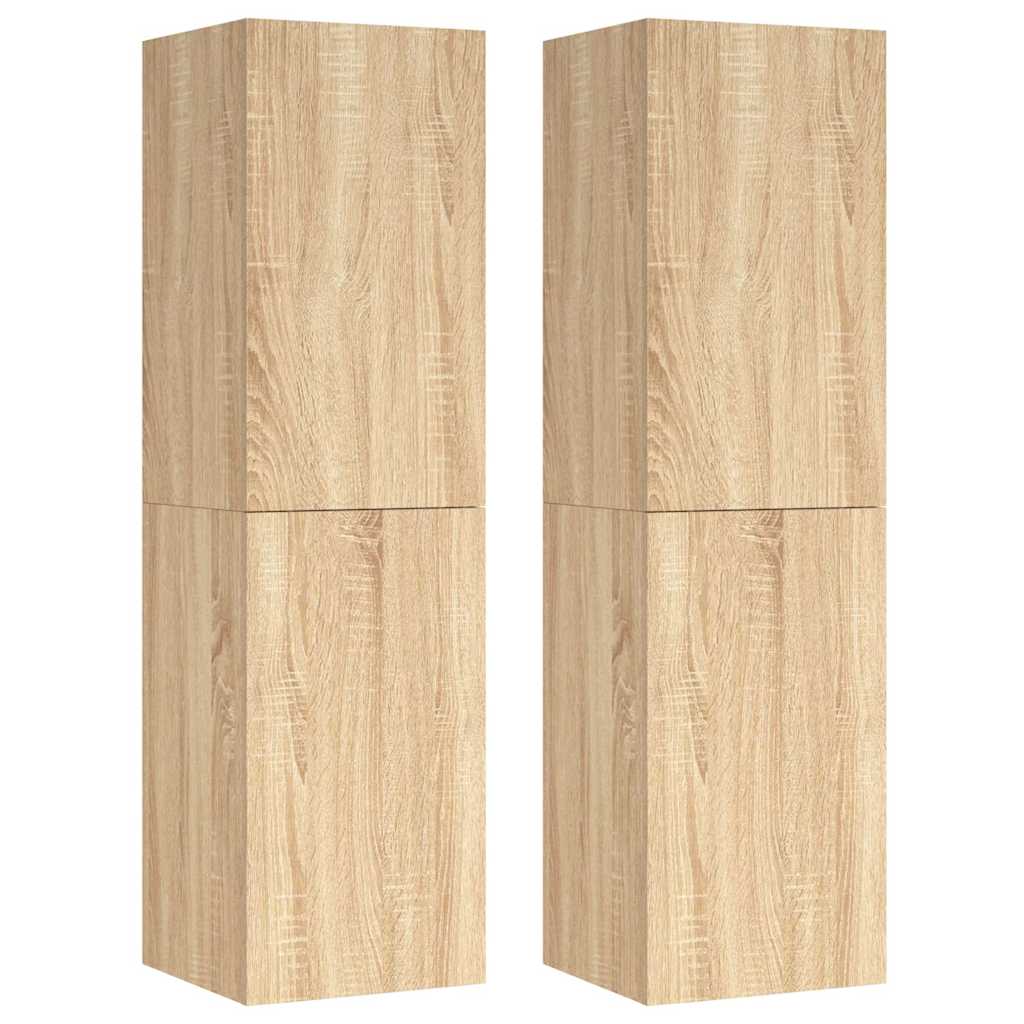 TV-Schränke 2 Stk. Sonoma-Eiche 30,5x30x110 cm Holzwerkstoff