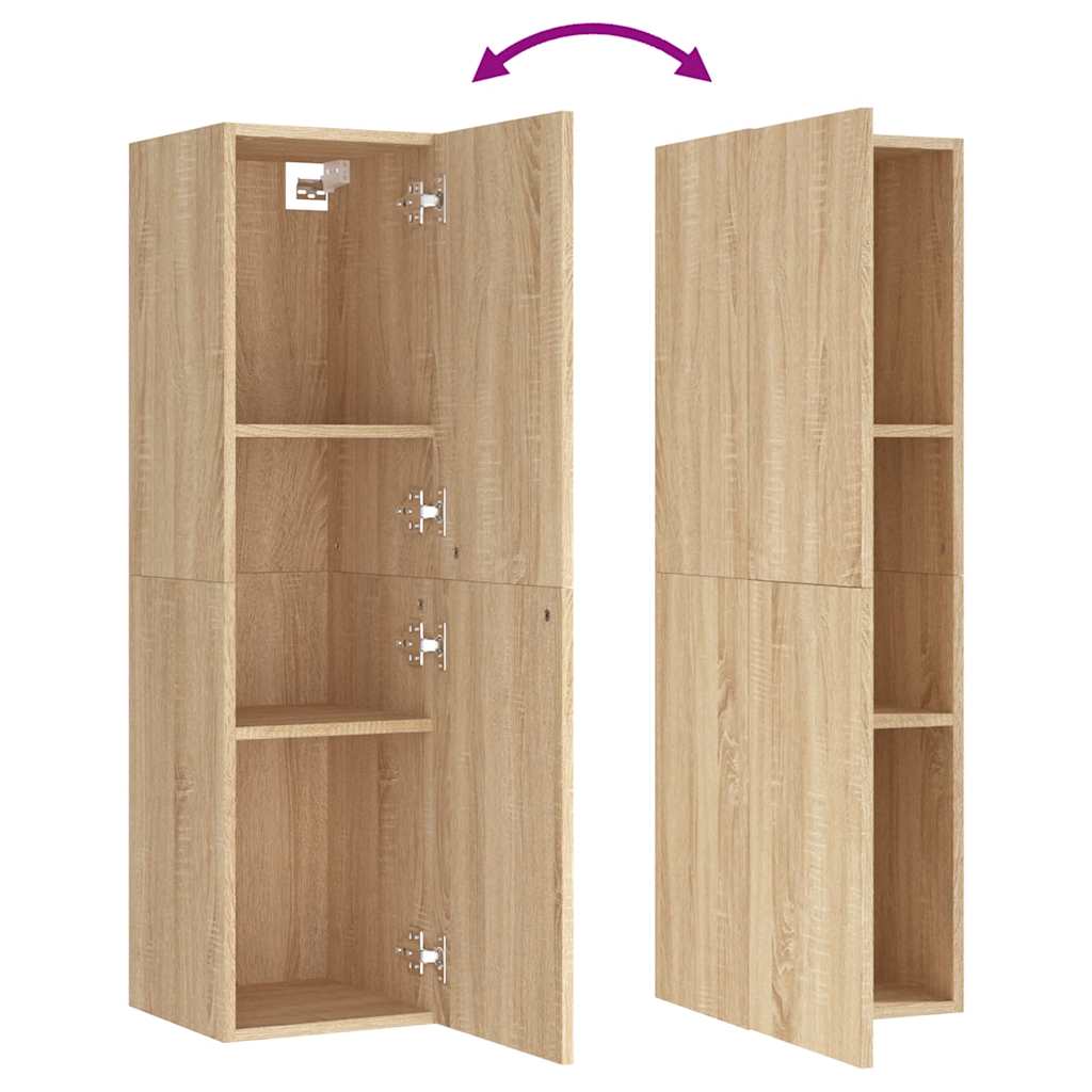 TV-Schränke 2 Stk. Sonoma-Eiche 30,5x30x110 cm Holzwerkstoff
