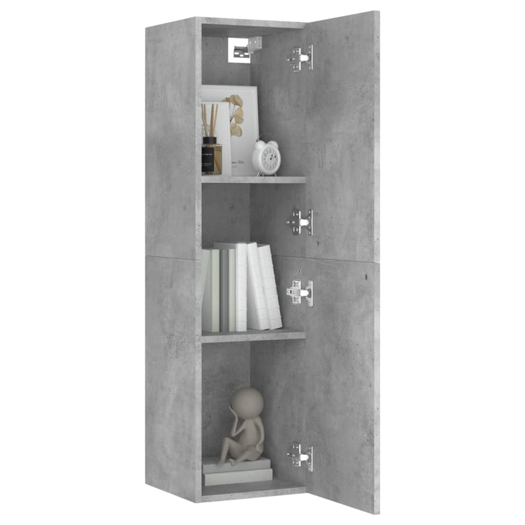 TV-Schränke 2 Stk. Betongrau 30,5x30x110 cm Holzwerkstoff