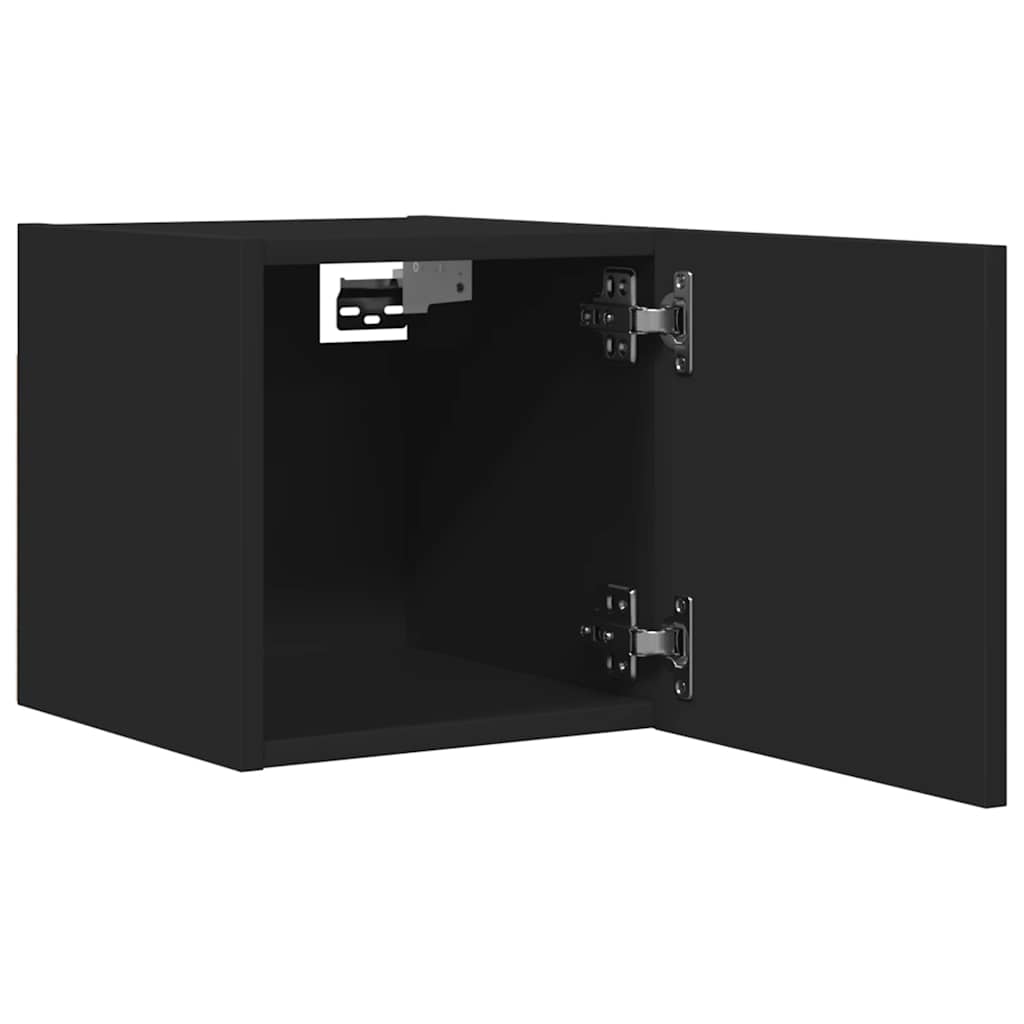 TV-Wandschränke 4 Stk. Schwarz 30,5x30x30 cm