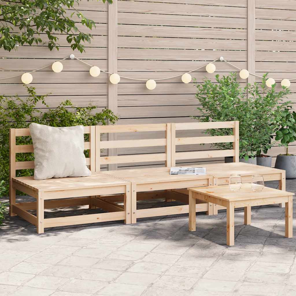 Garten-Mittelsofas 3 Stk. Massivholz Kiefer