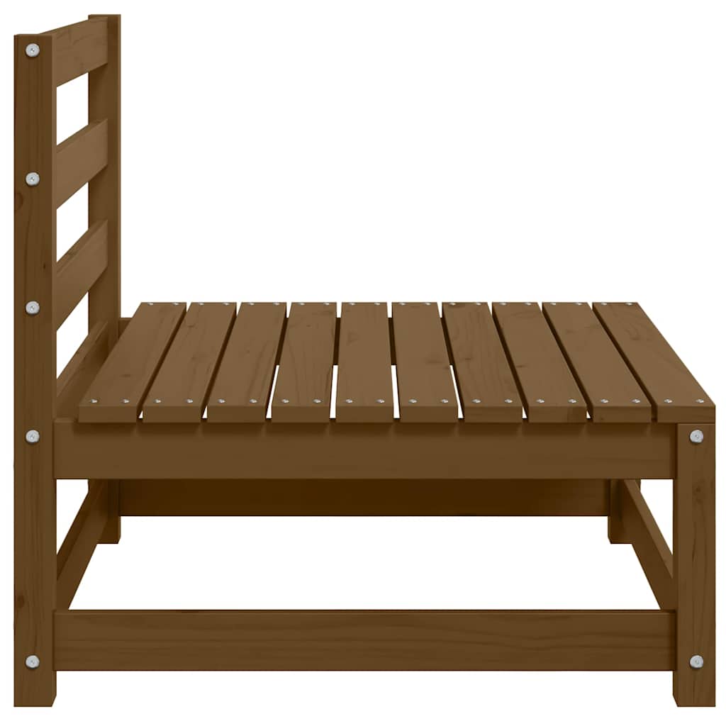 Garten-Mittelsofas 3 Stk. Honigbraun Massivholz Kiefer