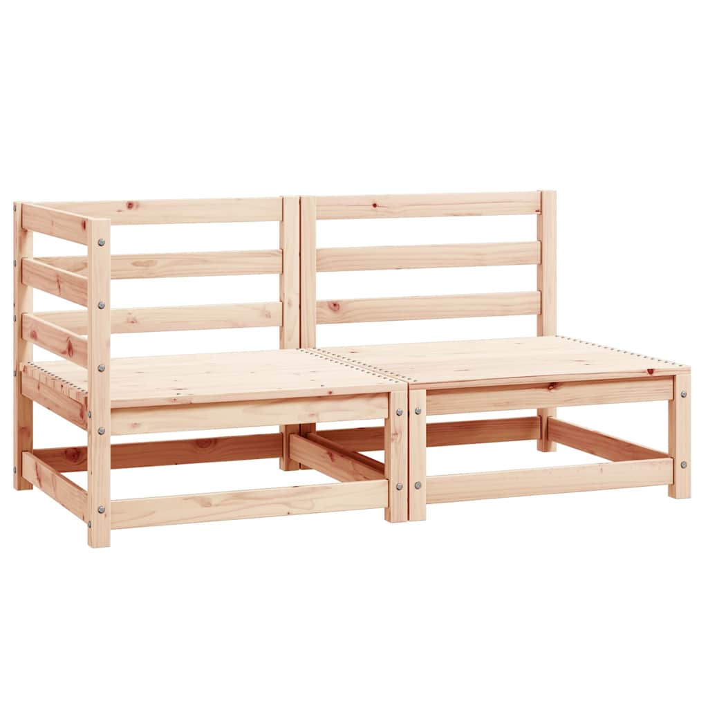 2-tlg. Garten-Lounge-Set Massivholz Kiefer