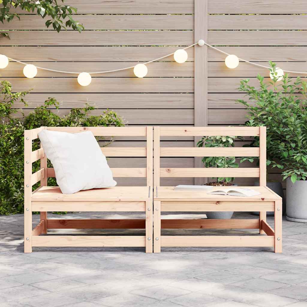 2-tlg. Garten-Lounge-Set Massivholz Kiefer