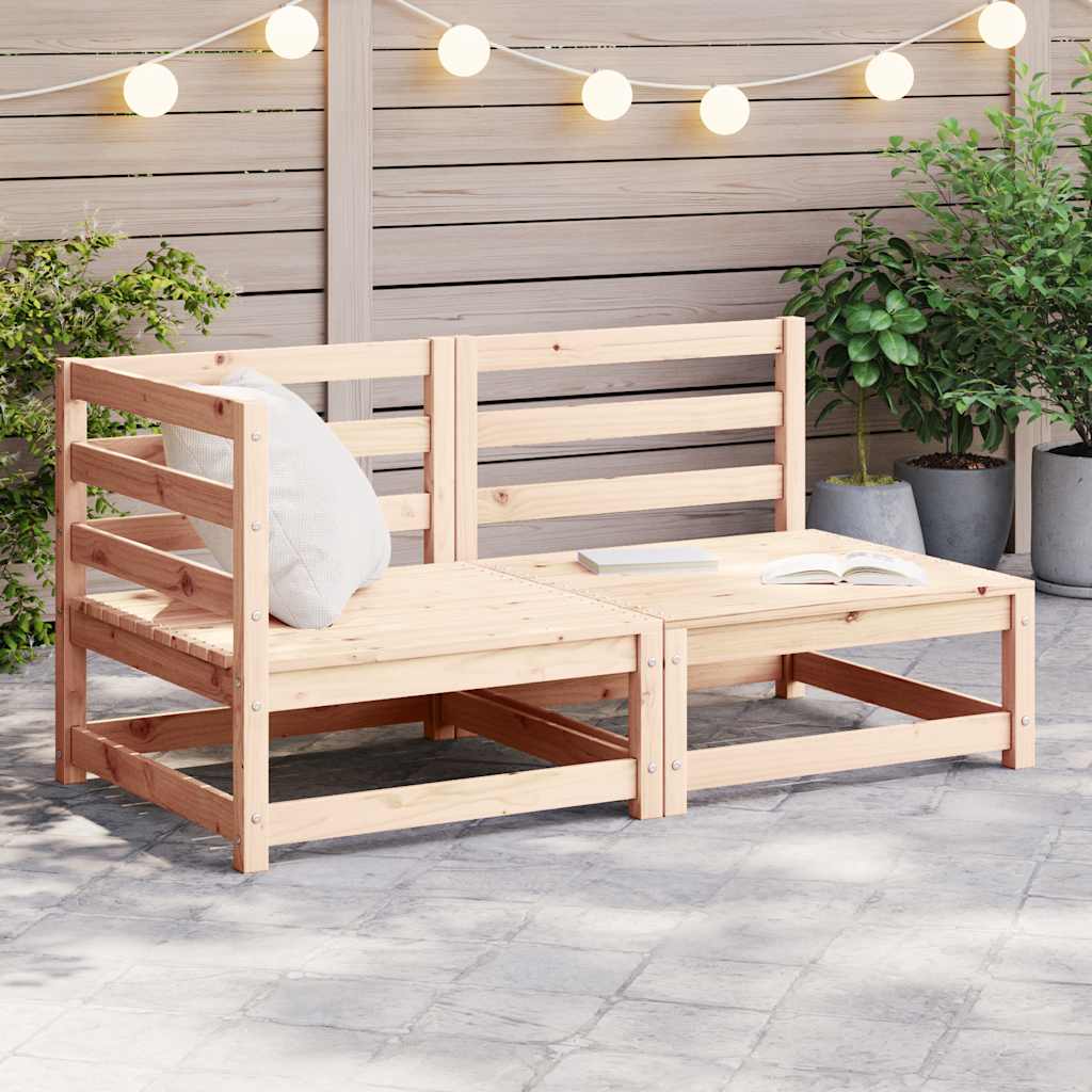 2-tlg. Garten-Lounge-Set Massivholz Kiefer