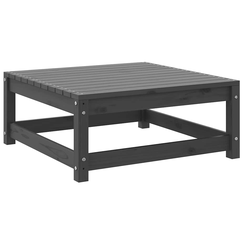 3-tlg. Garten-Lounge-Set Grau Kiefer Massivholz