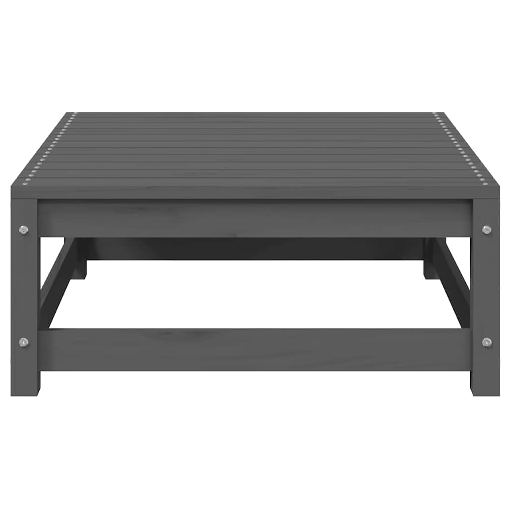 3-tlg. Garten-Lounge-Set Grau Kiefer Massivholz