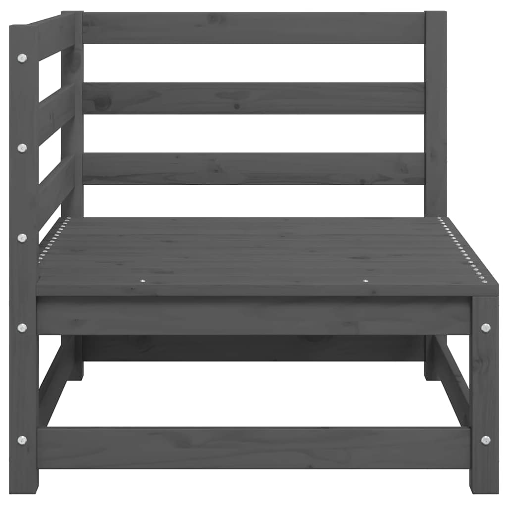3-tlg. Garten-Lounge-Set Grau Kiefer Massivholz