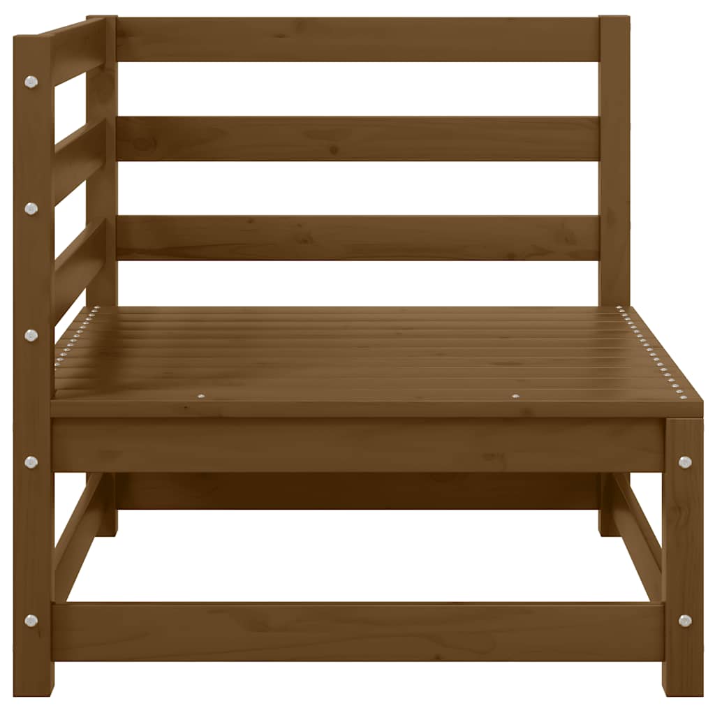 Garten-Ecksofa mit Creme Kissen Massivholz Kiefer