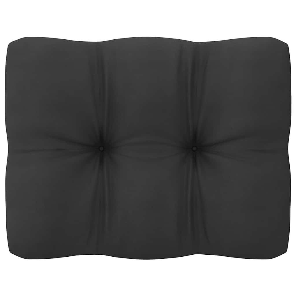 Gartensofa 2-Sitzer mit Kissen Grau Kiefer Massivholz