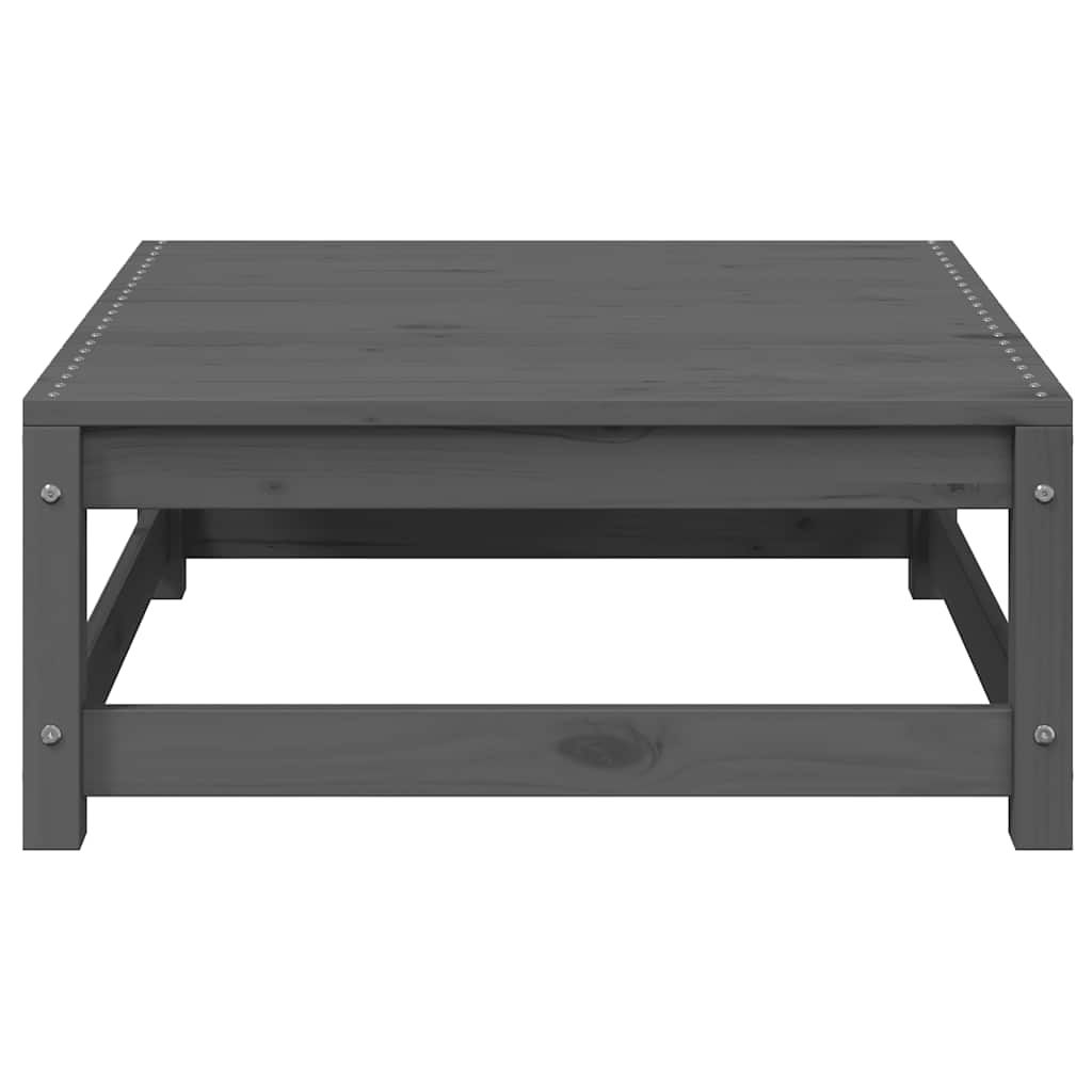 2-tlg. Garten-Lounge-Set mit Kissen Grau Kiefer Massivholz