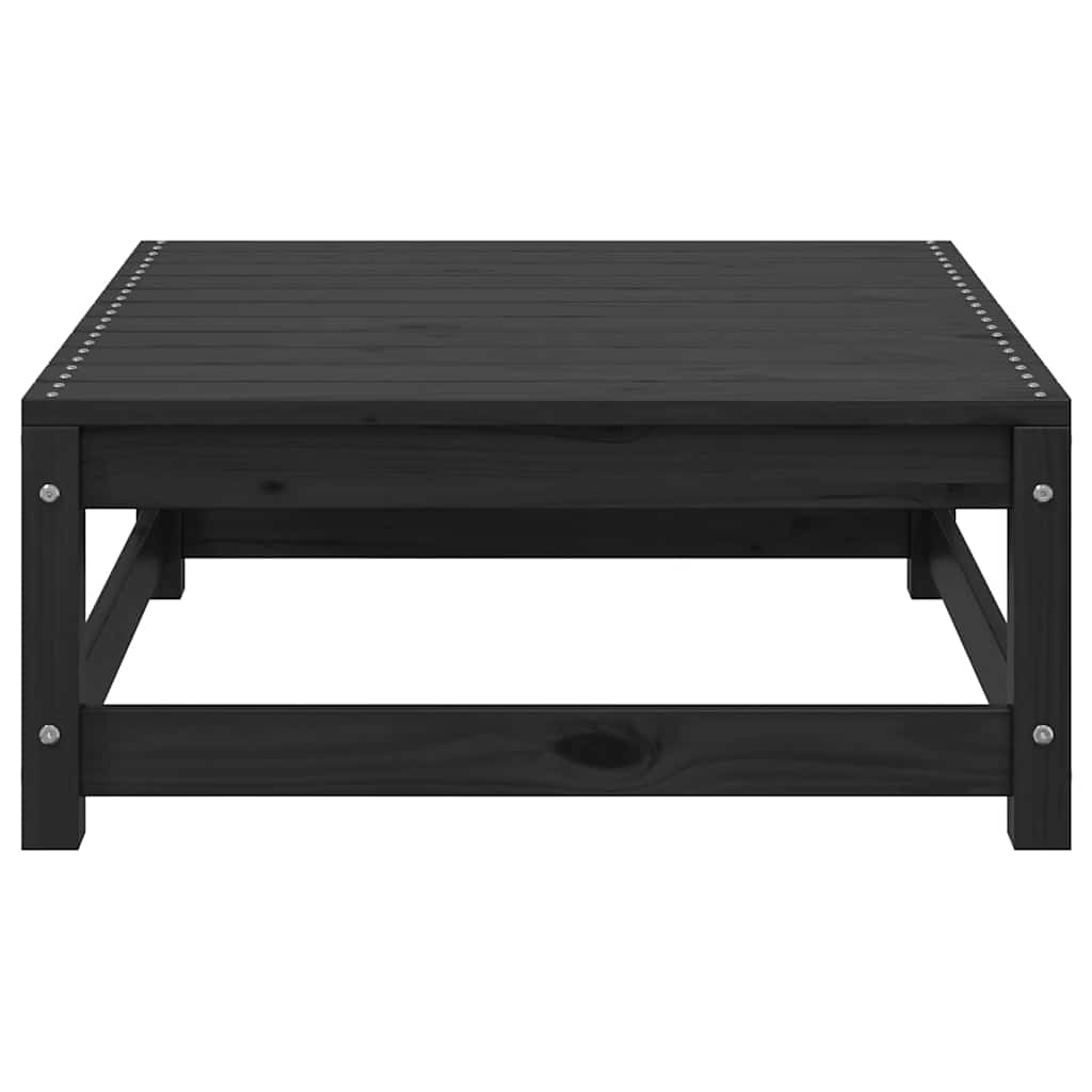 2-tlg. Garten-Lounge-Set mit Kissen Schwarz Kiefer Massivholz