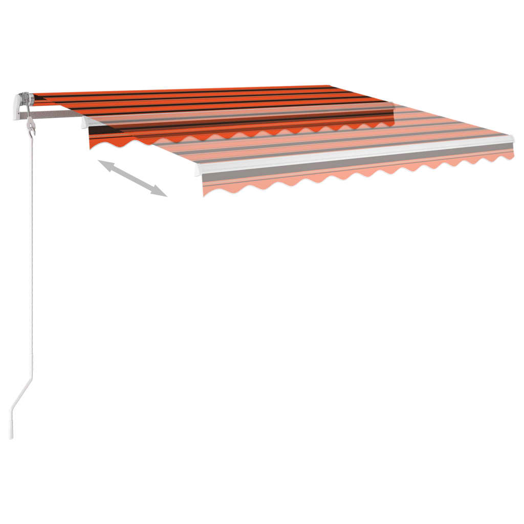 Automatische Markise mit LED Windsensor 300x250 cm Orange/Braun